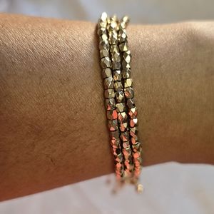 Beaded gold bracelet
